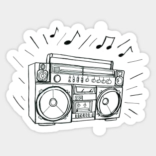 80's Boombox Sticker